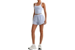 High Elastic Hanging Neck Nylon Plus Size Yoga Tank Top And Shorts Set Workout Clothing Fitnesss Yoga Shorts Set