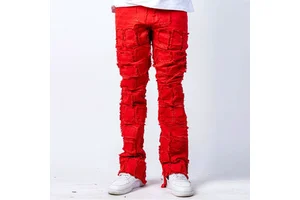 Wholesale Style Ripped Jeans Pant Quick Dry Casual Design Men's Trouser Plus Size Blend Featuring Cotton Jeans Pants