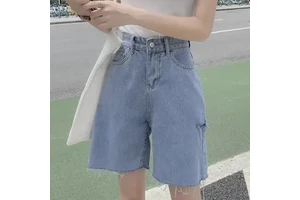 Latest Collection Women's Jeans Denim Shorts Hot Shorts Pants Female Loose Curling Denim Shorts for Women