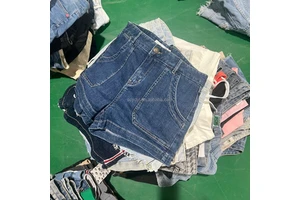 Philippines Second Hand Women Low Waist High Waisted Denim Shorts Used Denim Shorts Bulk Market Mixed Bales Supplier