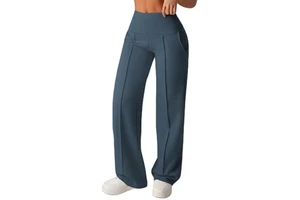 Hot Selling Women's Yoga Pants Quick Dry Wide Leg Slim Fit Running Yoga Pants Fitness Front Plated Yoga Pants