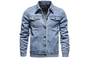Denim Jackets Men Slim Fit Solid Colour Casual Men's Jeans Jacket Fashion for Men