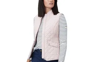 Newest Style Women's Canvas Gilet Jacket Short Sleeve Sheep Skin Leather OEM Customizable Black Blue