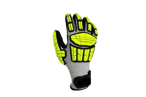 Factory Manufacture TPR Shock Absorbing Rescue Gloves Palm Nitrile Sandy Coated Anti Collision Impact Protection Glove