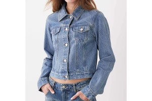 Women 100% Cotton Denim Jacket Button Up Vintage Wash Classic Coat Outerwear Casual Streetwear Apparel OEM Custom