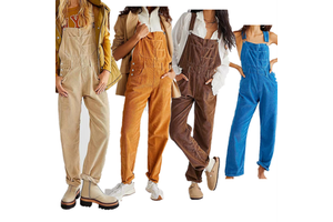 Manufacture Customize Women's Colors Cord Overalls Jeans Denim Overalls Women Full Length