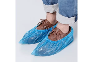 High Quality Blue Waterproof Disposable PE Shoe Covers for Indoor/outdoor Food Industry, Safety, Medical, and Protective Use