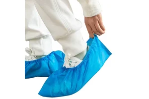 Disposable Elastic Non-Woven Safety Shoe Covers Disposable Shoe Cover with Elastic Thickened, Anti-Slip Wear-Resistant Dustproof