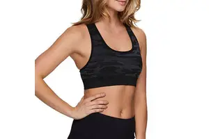 Women's Simple Sports Bra for Gym Fitness & Running Quick Dry Breathable Front Logo High Support All Sizes & Colors