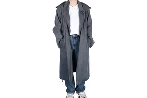 Grey Wind Coat Woman Jean Jacket Denim Women's Spring Jacket Women's Denim Jackets & Coats With Belt