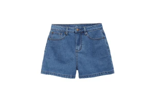 Regular Fit Casual Women's Denim Shorts Mid Waist Spandex/Cotton Eco-Friendly Smooth Texture Breathable Washed Button