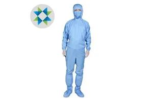 SKPURE Factory Price Polyester Lint Free Anti Static Overall ESD Coverall for Cleanroom