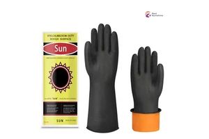 China Factory Price Latex Industrial Safety Work Rubber Hand Gloves Black