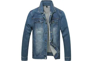 Best Style Men's Slim Winter Denim Jacket Coated Streetwear Custom Made Size Eco-Friendly Breathable Quick Dry Stand Front