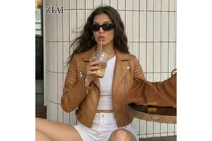 Luxury Clothing Autumn Custom Outdoor Winter Jackets Female Black Motorcycle Women PU Leather Jacket For Women
