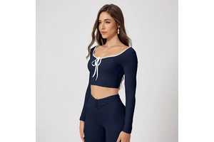 2025 New Arrival Fashionable Hot-Selling Sleeve Tops Gym Fitness Women Long Sleeve Yoga Top for Women