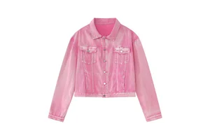 Customized Streetwear Denim Jeans Stylish Denim Jeans Men Set Jacket and Pants Washed Zip up Work Jacket Men