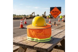 OEM Summer Construction Site Safety Helmet Breathable ABS UV Protection Sun Visor Reflective Anti-UV Hard Hat Enlarged Sun Hat