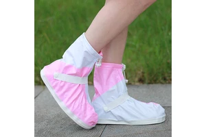 Men's & Women's Waterproof Shoe Cover with Thick Sole Color Blocked Rain Proof Safety Product