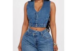 Women's Custom Style Streetwear Breathable skirt set Denim Jeans Jacket with High Waist skirt