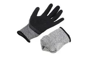 Anti-Slip Textured Safety Gloves Leather Knit Wrist General Purpose Anti-Cut Breathable Sterile Latex-Free