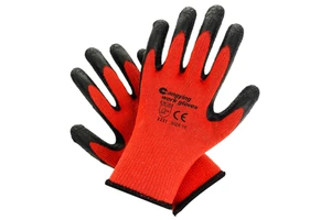 CHUANGYING En388 Coated Latex Safety Gloves Red Anti-static Tear-Resistant 26cm Wonder Grip Silicone-free Powder-free for