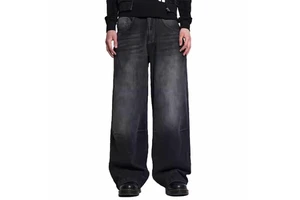 Comfortable Plus Size Men Jeans Loose Fit Vintage Style Straight Pants Casual Big Size Denim Clothing Wholesale Bulk Jeans