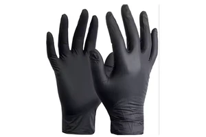 Free Samples Non Sterile High Quality Disposable Food Safety Wholesale Powder Free Nitrile Black Exam Gloves