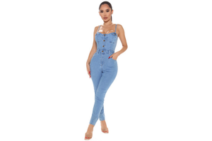 Women Vest Jeans Hot Sexy Girls Club Wear Denim Jeans Overall Custom Ladies Jumpsuit Jeans Women