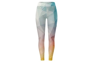 New Women's High Waist Plaid Seamless Summer Yoga Leggings-Fitness Workout Pants with Booty Support
