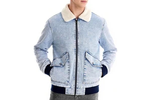 Best Quality Stylish Men's Jeans Jacket Breathable Windproof Winter Cotton Made Streetwear Customizable