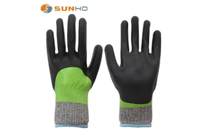 General Purpose Polyester Cut-Resistant Gloves Safety Work A5 Cut Resistant Gloves Rubber Hand Gloves for Industry