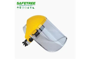 PPE Safety Equipment Eye Protective Face Shield Mask PC Visor with Headgear