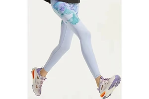 2025 Girls Casual Athletic Leggings Yoga Kids Running Dance Pants Workout Sports Floral Print Tights Children Quick Dry Clothes