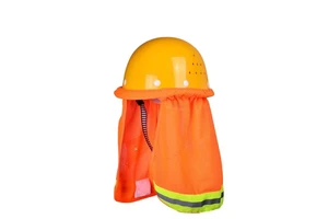 Outdoor Construction Site Reflective Helmet Cover Fluorescent Color Mesh High Visibility Reflective Hard Hat