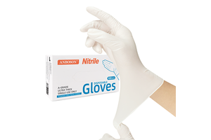 Disposable Nitrile Gloves 5mil White Industrial Use Powder Latex Free Touch Screen Protective Anti-Slip Feature Food Safety Free
