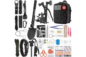 Outdoor Safety & Survival Kit with Multi-Tool Camping Accessories