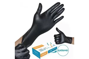 BSS023 Diamond Grip 8 Mil Household 1000 Pvc Nitrile-free Examination Nitrile Vinyl Blend Gloves Black Disposable Nitrile Gloves