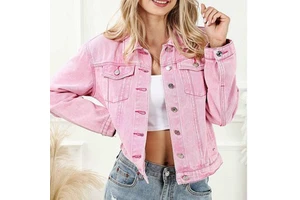 Stylish New Design Women Denim Jacket Breathable Finished Polyester/Cotton Quick Dry Winters Top Selling