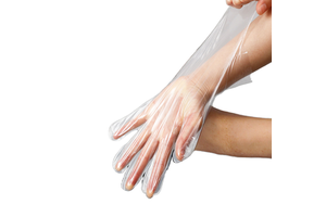 Disposable PE Gloves Medium Thickness 9.5cm Long Kitchen Oil-Proof Safety Household Use for Screen Work Wash Food Grade Smooth