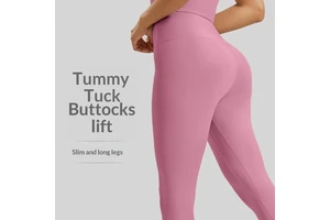 High-Elasticity Solid Breathable Wrinkle-Resistant Spandex/Polyester Yoga Pants Women High-Waisted Butt-Lifting Slimming Full