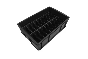 ALLESD Black Color ISO CE Certified Economical Factory Supply Cleanroom ESD Mobile Plastic Box