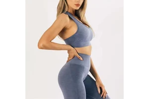 OEM High Support Quick Dry Seamless Soft Comfort Stretchy Scrunch Bra Cross Back Sports Bra for Women