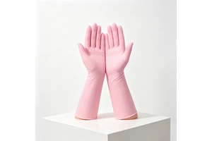 Food Grade 12 Inch Extended Kitchen Disposable Nitrile Gloves Household Cleaning Waterproof Nitrile Safety Gloves