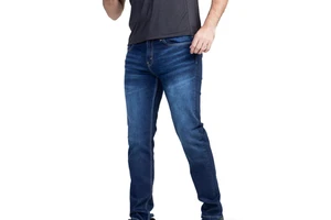 2024 Men's Plus Size Straight Knitted Jeans Regular Fit Breathable Waterproof Eco-Friendly Casual Wear