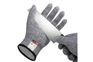 Food Grade Level 5 HPPE Hand Safety Work Anti Cut Resistant Gloves for Chef Cooking Hand Gloves