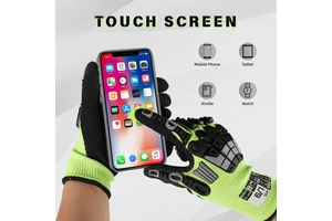 Factory Direct TPR Gloves Anti-Cut Anti-Impact Anti-Slip Nitrile Coated Safety Work Touch Screen Gloves for Construction