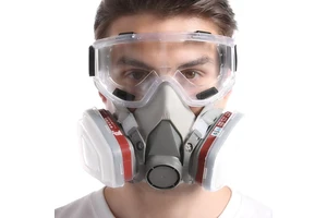Factory Direct Selling Industrial Anti Dust Protective Half Gas Face Mask With Goggles