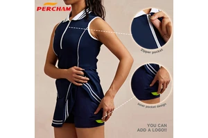 Women Tennis Dress Pleated Tennis Skirt Sleeveless Adjustable Strap Padded Bra Crop Top Golf Gym Workout Outfits Tennis Skorts