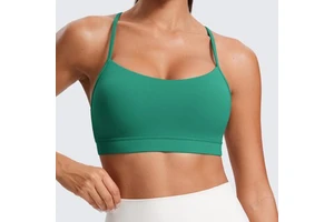 Women's High Support Crisscross Straps Shockproof Quick-Drying Spandex/Nylon Solid Pattern Yoga Sports Bra Fitness Tank Top